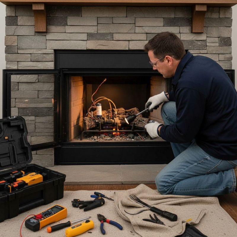 Gas Fireplace Log Repair