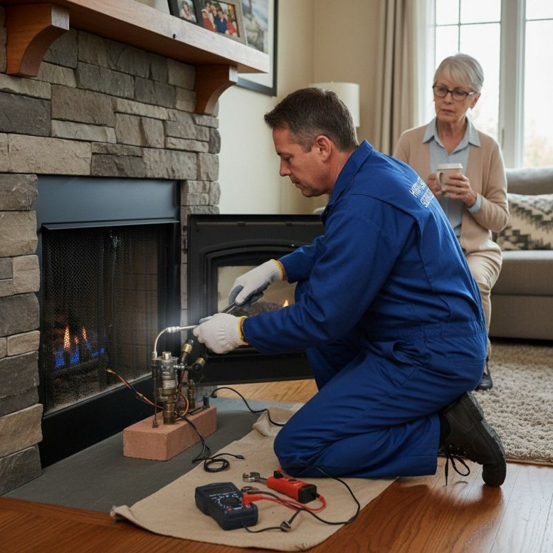 Gas Fireplace Log Repair