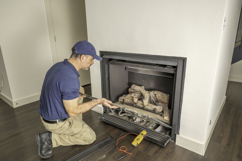 Repaired Gas Fireplace Logs
